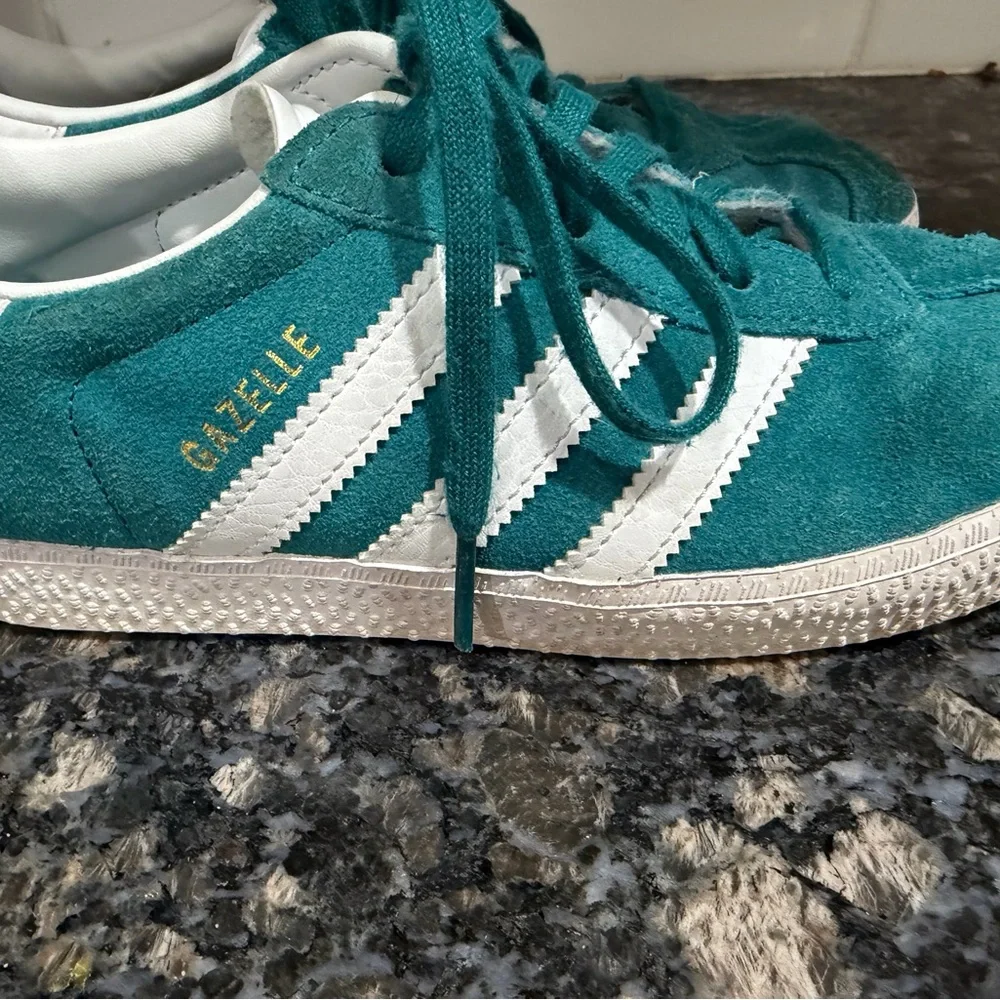 Adidas Kids Gazelle Sneakers in Teal and White - Picture 2 of 12